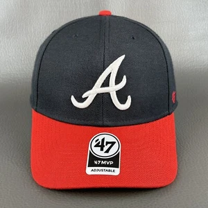 ATLANTA BRAVES MLB 47 MARKE TEAM LOGOS FARBEN BETRIEBSEINHEIT KAPITÄN DRUCKKNOPFLASCHE MÜTZE/KAPPE - Bild 1 von 13
