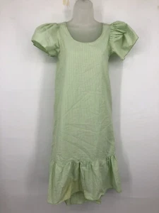 Farmhouse Frocks Pink Green Striped Flowy Midi Loose Flowy Cottage Core Dress XS - Picture 1 of 5