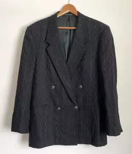 Vintage Gianni Versace Double Breasted Wool Blazer Jacket Made in Italy Sz 44 - Picture 1 of 20