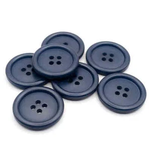 NAVY BLUE 4 HOLE RIM BUTTONS SATIN FINISH Size 25.5mm - Picture 1 of 1