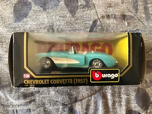 NEW BURAGO CHEVY CORVETTE 1957 1/24 SCALE COD.1524 NIB - Picture 1 of 5