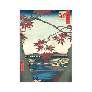 Japanese Ukiyo-e Wall Art Print Poster Woodblock Decor A3 Hiroshige Maple Leaves