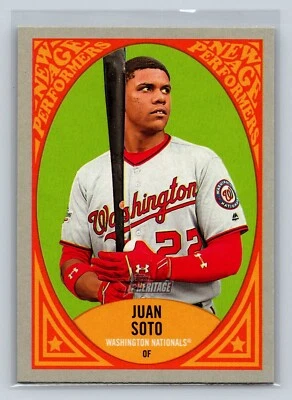 2019 Topps Heritage New Age Performers #NAP-15 Juan Soto Washington Nationals - Image 1 of 2