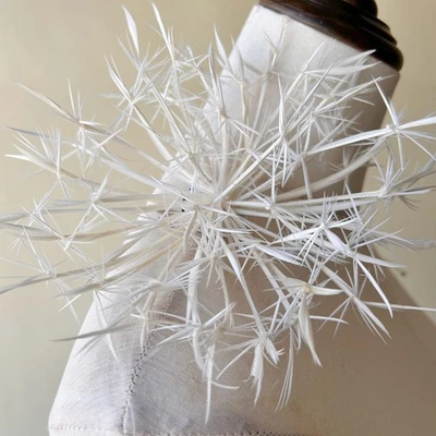 Feather Fascinator For Races Colour Customized Millinery Feathers Flower   - Image 1 of 2