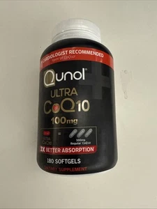 Qunol Ultra CoQ10 100 mg., 3x Better Absorption, 180 Softgels - EXP 10/2027 - Picture 1 of 3