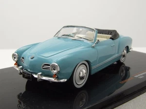 VW Karmann Ghia Cabrio 1955 azul claro coche modelo 1:43 ixo models - Imagen 1 de 9