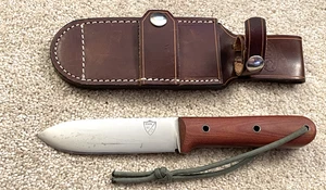 Custom Knife By Ed Martin Knives EMK Texas USA 01T TX 13 With Leather Sheath - Picture 1 of 15