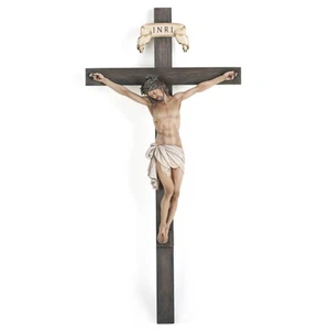 BC Katholisches Kruzifix Wandkreuz 16" H Jesus Christus Innen Wohndeko Religiös... - Bild 1 von 7
