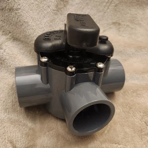 Pentair 263037 Diverter Valve Three Port with 1-1/2" ID & 2" OD PVC Pipe QwkShip - Picture 1 of 5