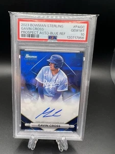 2023 Bowman Sterling GAVIN CROSS AUTO /25 Blue Refractor PSA 10 - Bild 1 von 2