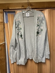 Torrid Harry Potter bestickte Strickjacke grau Damen SM/MED VORNE OFFEN - Bild 1 von 4