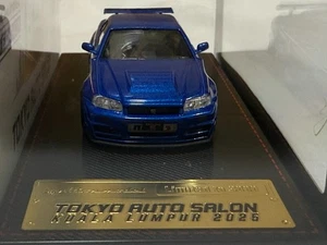 1/64 Ignition EL Nissan Skyline GT-R (BNR34) V-Spec II blau metallic IG 3838 NEU - Bild 1 von 8