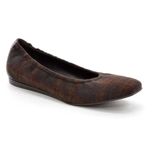 Ladies Donald J Pliner Arlie Ballet Flats 6.5 M Tartan Suede Shoes New in Box - Picture 1 of 4