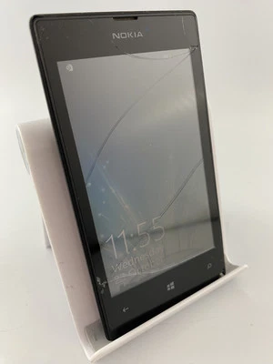 Nokia Lumia 520 Black Unlocked 8GB 4" 5MP Windows Smartphone Cracked - Image 1 of 4