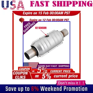 Convertidor Gato Tres Vías Universal Weld-On 2.5" Envío Rápido NUEVO - Imagen 1 de 11