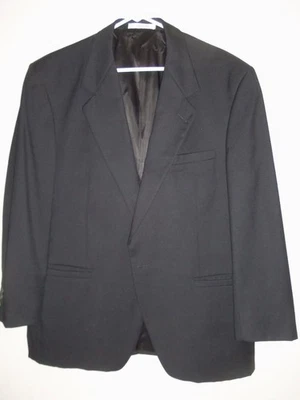 (BA323) Blazer Versace de lã clara preto botão único perfeito - 44R - Ventilação curta - Imagem 1 de 4