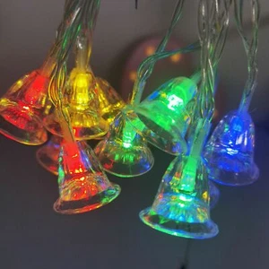 19.7ft LED Bell Lights String Lights Waterproof Multicolor Christmas Light Decor - Picture 1 of 10