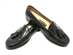 Signature Kirkland schwarz Lack Leder Quaste elegante Halbschuhe Herren Größe 9,5 D - Bild 1 von 11