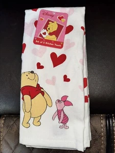 Disney Winnie The Pooh St. Valentines Set Of 2 Kitchen Towels  - Picture 1 of 3