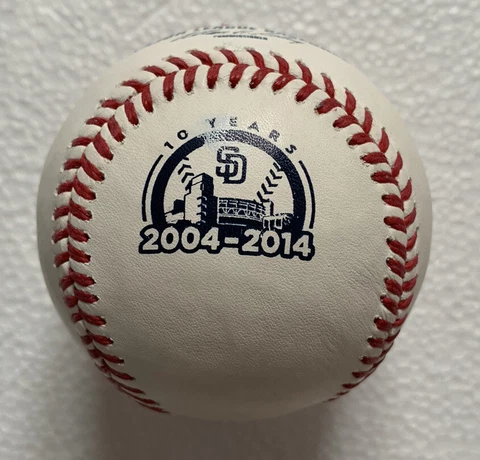 San Diego Padres 10th Anniversary Official MLB Baseball Game-Used Cover