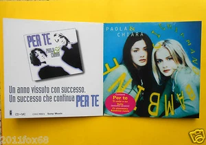 cartellone pubblicitario cartonato 1998 paola e chiara paola & chiara 62x31 f gq - Foto 1 di 1