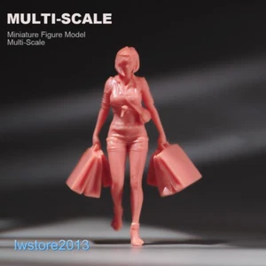 1/24 Shopping Girl Scene Props Miniatures Figures Fit 1/32 1/64 Cars Model Toys - Picture 1 of 7