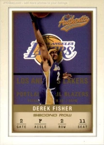 2001 Fleer Authentix Second Row Parallel #79 Derek Fisher Lakers /200 - Picture 1 of 2