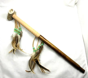 Native American Antler Peace Pipe, Cherokee Made, Smoking Pipe, COA, #780B - Picture 1 of 7