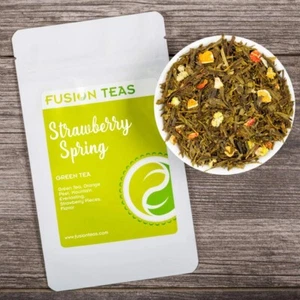 Strawberry Spring Sencha Green Tea - Loose Leaf Blend - Fusion Teas - Picture 1 of 5