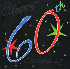 Tarjeta de felicitación de cumpleaños Happy 60 - totalmente nueva (HB60-D8) - Imagen 1 de 1