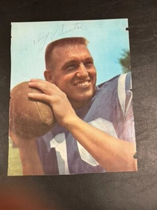JOHNNY UNITAS EARLY SIGNATURE Hand Signed 8"x10 1/2" Magazine Page - Picture 1 of 5