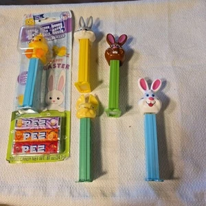 Dispensador Pez (5) Pollito/Conejo de Pascua 1 Nuevo en Paquete con Caramelo Multicolor - Imagen 1 de 6