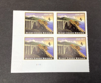 U.S. Express Mail Stamps #4439 Bixby Creek Bridge 2010 Pane Of Four $18.30 Mint - Image 1 of 2