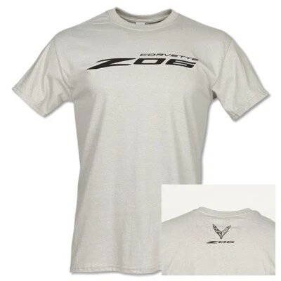 C8 Z06 Corvette Gray Cotton T-Shirt - Image 1 of 2