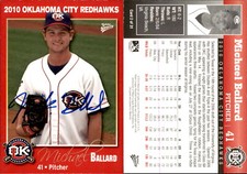 Michael Ballard Signed 2010 MultiAd Oklahoma City Redhawks #2 Card Auto