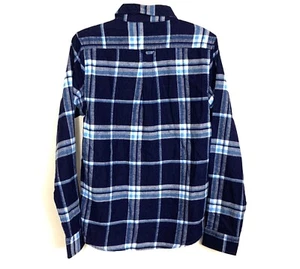 Size Small Hudson And Barrow Mountain Flannel Shirt Blue Plaid Button Up NEW Z1 - Picture 1 of 8