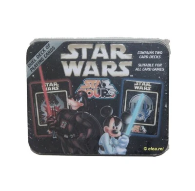 Star Wars Tours Duel Deck Playing Cards Tin 2008 Disney Parks NEW SEALED - Image 1 of 4