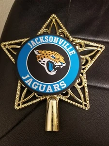 Jacksonville Jaguars inspired Christmas Tree Topper Top Ornament Ornaments NFL - Picture 1 of 7