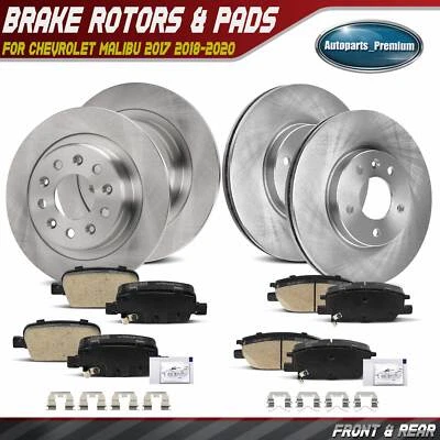 Rotores de freno de disco delanteros y traseros y pastillas de freno de cerámica para Chevrolet Malibu 17-20 Foto 1 de 4