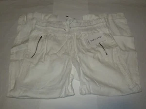 Athleta Cabo Linen Wide Leg Pants White Women's Size 16 NEW! - Picture 1 of 3