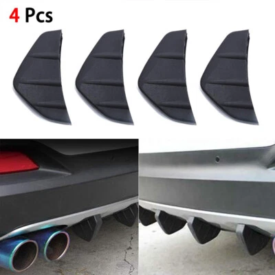 Universal Car SUV Rear Bumper Diffuser Molding Shark Fin Spoiler Protector New Foto 1 de 4