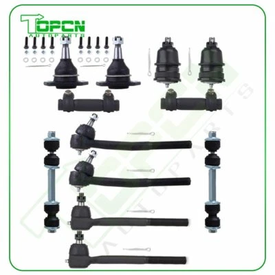 12Pc Suspension Kit Front Ball Joint Tie Rod Ends For Buick Chevrolet Pontiac Foto 1 de 4