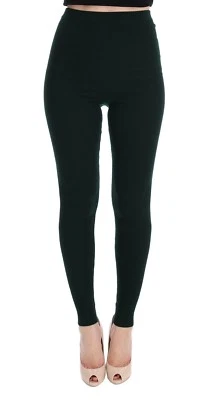 DOLCE & GABBANA Pants Tights Green Wool Stretch Waist s. IT40 / US6 / S RRP $520 - Image 1 of 4