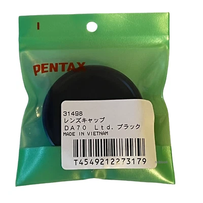 New PENTAX 49mm Lens Cap for HD DA 70mm f/2.4 Limited Lens (Black) - Image 1 of 4