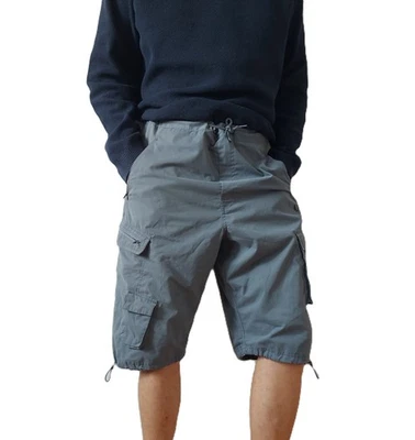 Pantalones Cortos Fred Perry Para Hombres Gris Carga Estilo Mod Cintura Ajustable Cremallera Bolsillo XL Foto 1 de 4