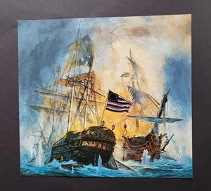 Mort Kunstler "I Have Just Begun to Fight-1779" Mounted Print 1979 - Picture 1 of 3