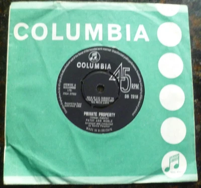 PATSY ANN NOBLE 'Private Property/Crack In The Door' 1964 DB 7318  -  MINT- - Image 1 of 2