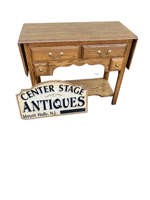 65826   Harden Furniture Oak Dropside Server Bar Cart Sideboard - Image 1 of 4