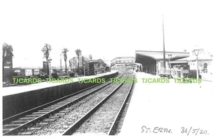 1920 St ERTH Railway Station Hayle Cornwall Photo Postcard - Picture 1 of 1