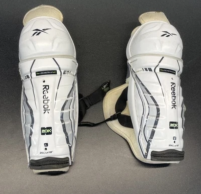 Espinilleras Reebok 20K Youth [10” 25 cm] Ice Roller Hockey - Usadas - Par Foto 1 de 4